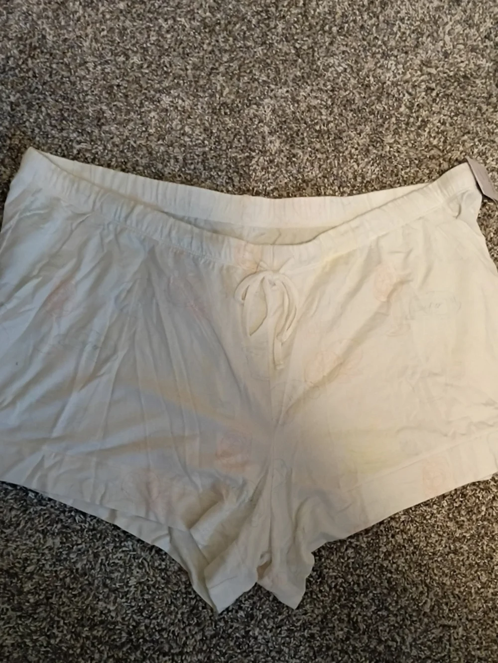 Auden White Cotton Drawstring Sleep Shorts